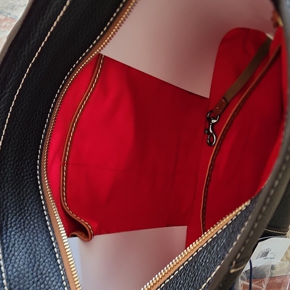 NWT Dooney & Bourke Large Black Leather Lexington Shopper Tote 🖤🤎 - Picture 14 of 17